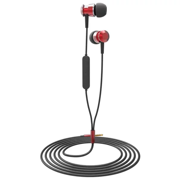 Premium Quality High-end 3.5mm Wired In-Ear Earphones with Meal Earphones housing and Volume Control and Microphones