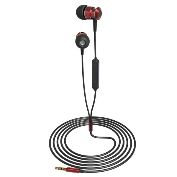 Premium Quality High-end 3.5mm Wired In-Ear Earphones with Meal Earphones housing and Volume Control and Microphones