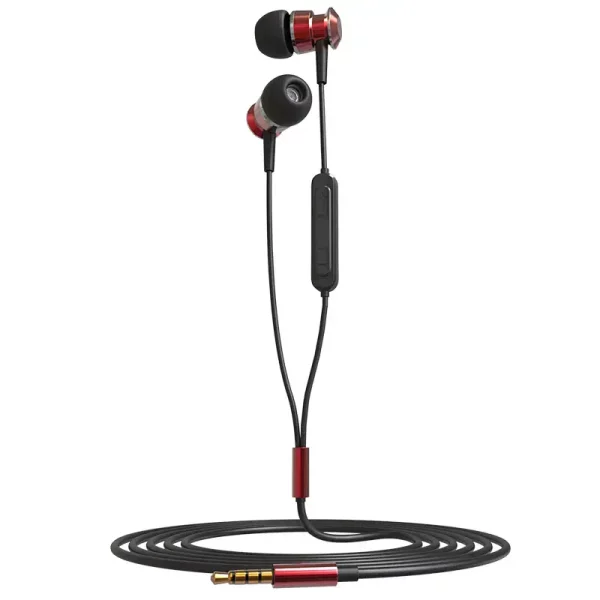 Premium Quality High-end 3.5mm Wired In-Ear Earphones with Meal Earphones housing and Volume Control and Microphones