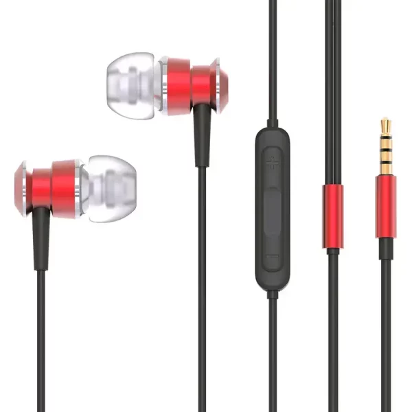 Premium Quality High-end 3.5mm Wired In-Ear Earphones with Meal Earphones housing and Volume Control and Microphones