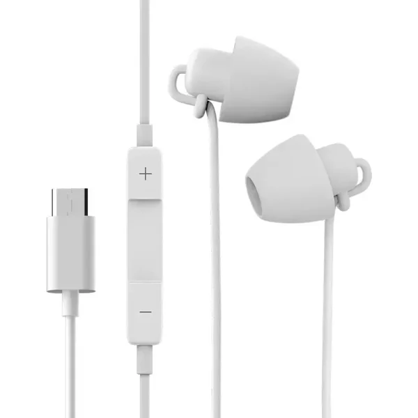Silicone Soft USB-C Earbuds Wired Sleep Earphones